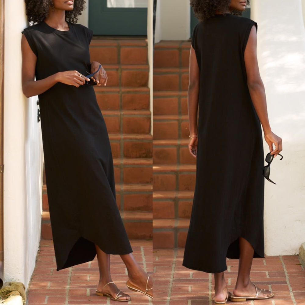 Frank &‎ Eileen Tee Lab Cory Vintage Muscle Tee Maxi Dress, Black - Picture 7 of 8